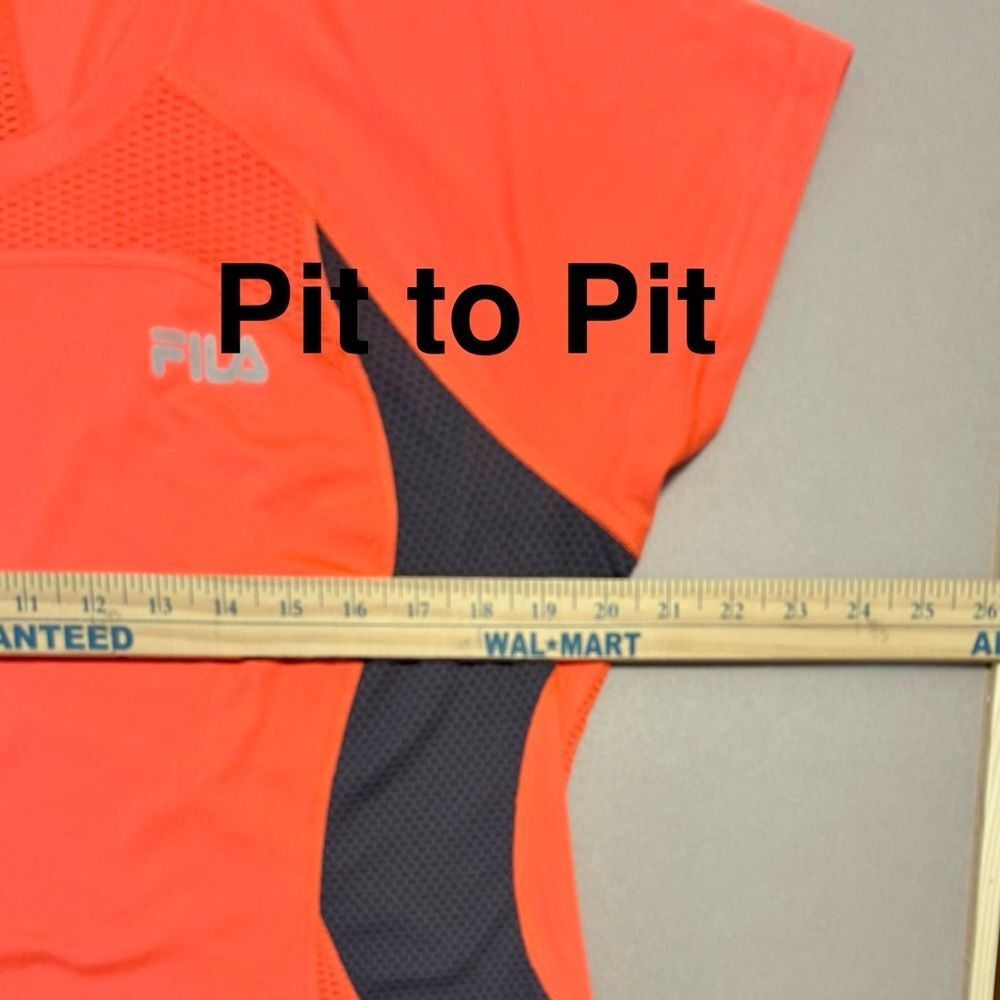 Fila Women's 2 Piece Neon Red Orange and Gray Short Sleeve Top and Jacket - Picture 6 of 13